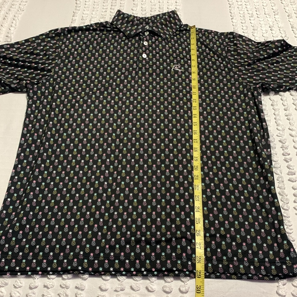 Rhoback The Pineapple Men’s Short Sleeve Performance Polo Classic Black Large - Picture 10 of 12